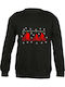 Παιδικό Sweatshirt Unisex " Stranger Things Chritmas Snowflakes " Black