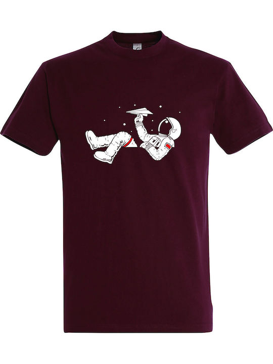 T-shirt Unisex " Cool Spaceman " Burgundy