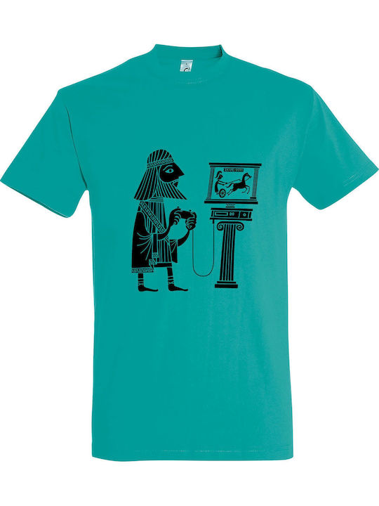 T-shirt Унисекс "Ancient Greek Gamer" Карибско ...