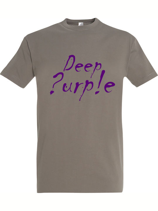 T-shirt Unisex " Deep Purple " Light Khaki
