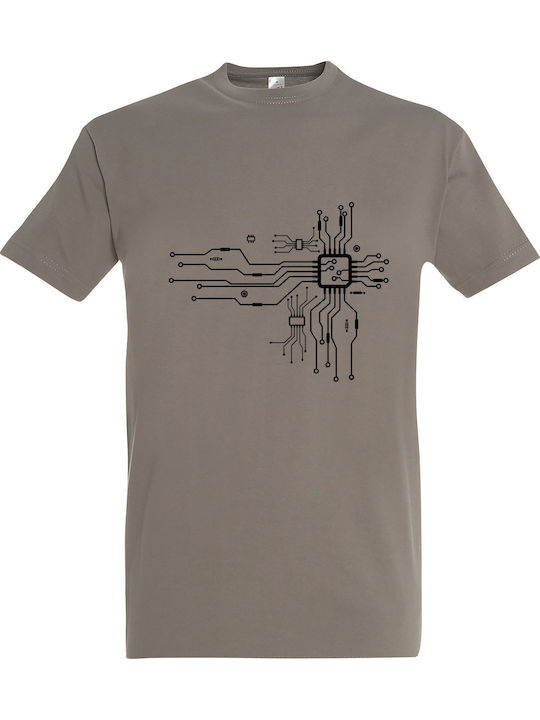 T-shirt Unisex " Cpu Heart " Light Khaki