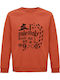 Unisex Organic Cotton Harry Potter Sweatshirt I Solemnly Swear That I Am Up To No Good Orange