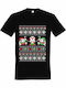 T-shirt Унисекс Ugly Christmas T-shirt Super Mario Черен