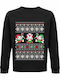 Unisex Bio-Baumwolle "Hässliches Weihnachts-Sweatshirt Super Mario" Schwarz