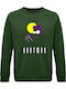 Bluze Imprimate Unisex Bumbac Organic Bartman Bart Simpson Este Batman Verde Închis