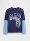 Kids' Shirt Long Sleeve New Navy