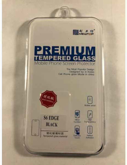 Display Glass 9h Premium Samsung S6 Edge Negru Retail