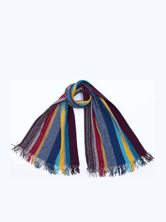 Missoni Κασκόλ Φαρδιές Ρίγες Μπορντώ Μπλε 14gsc47vm/d6747
