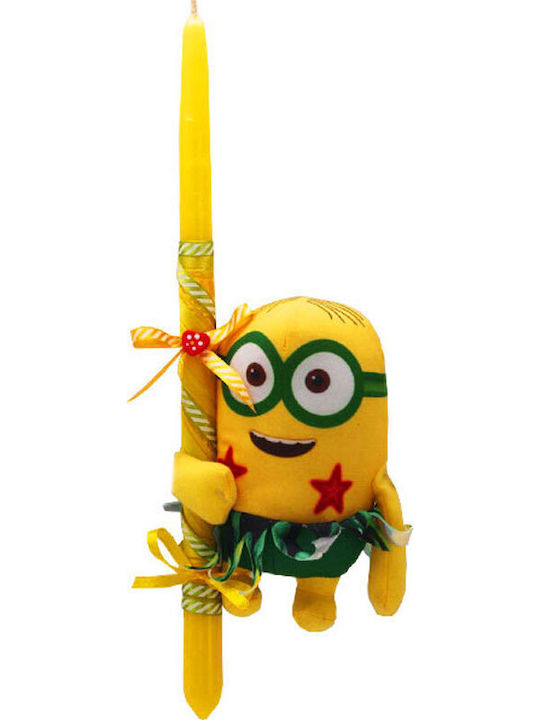 Πασχαλινή Λαμπάδα Minions Bob Αστερίες Λούτρινο 18cm