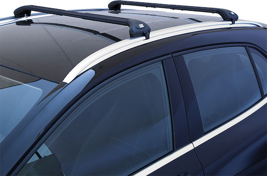 Car Roof Bars Fabbri Alu Viva 2 Black Roof Railing