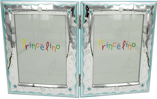 Prince Silvero Double Silver Photo Frame For Boys Rnz107