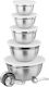 Relaxdays Stainless Steel Mixing Bowl Capacity 3.6lt 18pcs