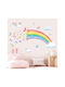 Decalmile Kinder Wandsticker Kinderzimmer Regenbogen Einhorn Dm0885b