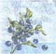 Decoupage Serviette 33x33cm Blaubeeren