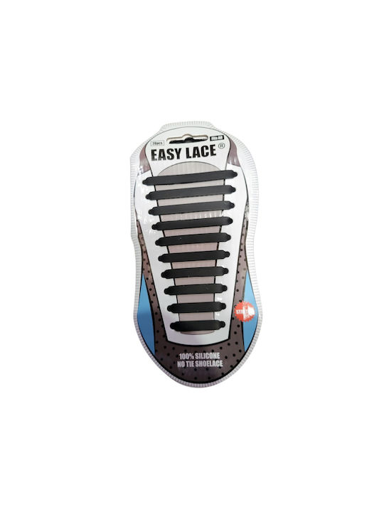 Easy Lace Şireturi de Pantofi Elastice din Silicon 20 bucăți One Size Negre Easy Lace Şireturi de Pantofi Elastice din Silicon 20 bucăți One Size Negre