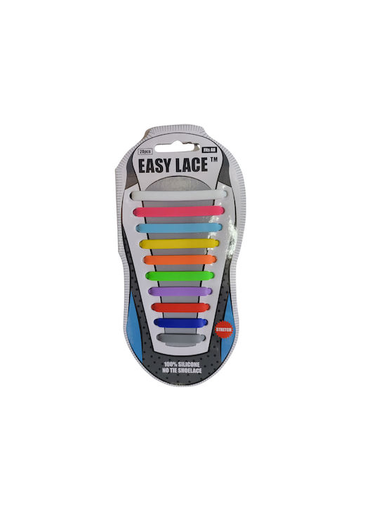 Easy Lace Șireturi de Pantofi Elastice din Silicon 20 Bucăți One Size Rainbow Easy Lace Șireturi de Pantofi Elastice din Silicon 20 Bucăți One Size Rainbow