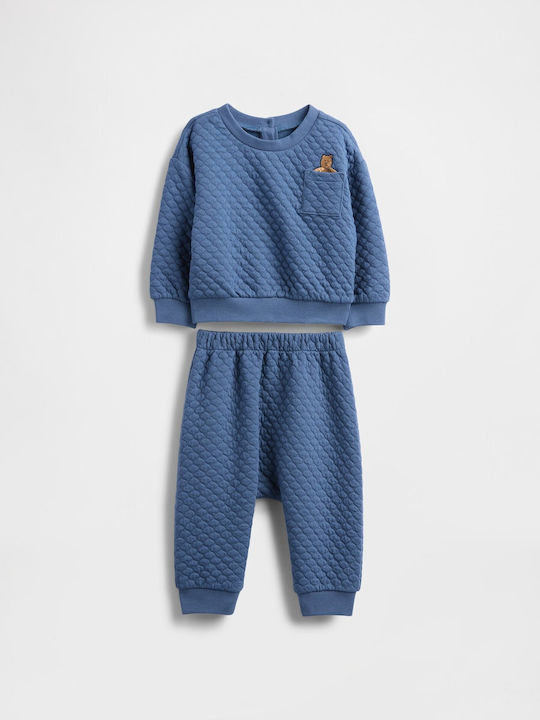 Set pentru copii cu pantaloni Iarnă 2buc Cornflower Blue