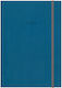 Next Velvet Daily Agenda 2026 Blue Leather 14x21cm