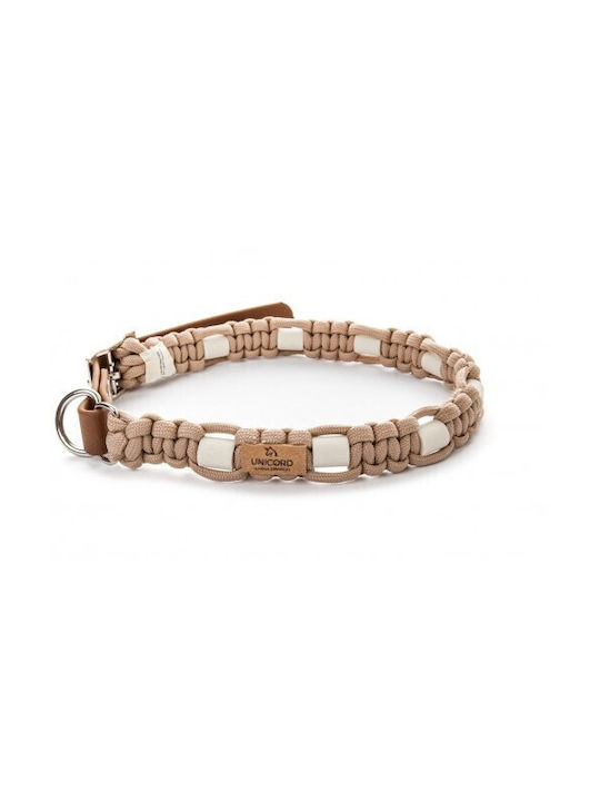 Unicord Ръчно Изработен Ошийник За Куче Em Collar Бял Бежов 37-43см Medium