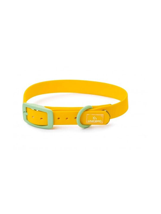 Unicord Wasserdichtes Color Blocking Hundehalsband Halsband Hundekragen Gelb 30-36cm Klein
