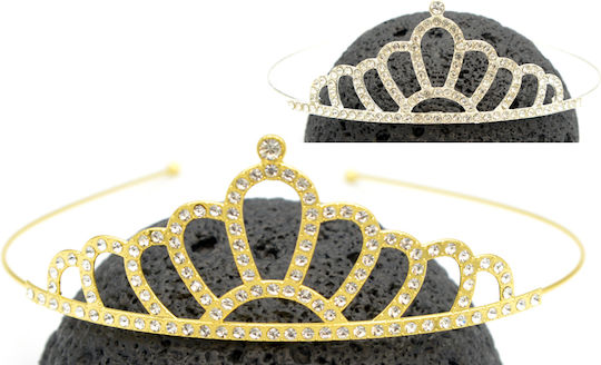 Stirnband Tiara Krone Perlen Typ Swarovski 0621589 Silber