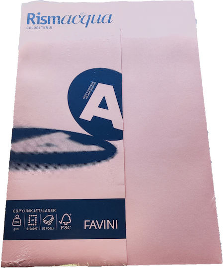 Favini 50 Φύλλα Rismacqua 200g/m2 Μωβ 10 21x29,7 A4