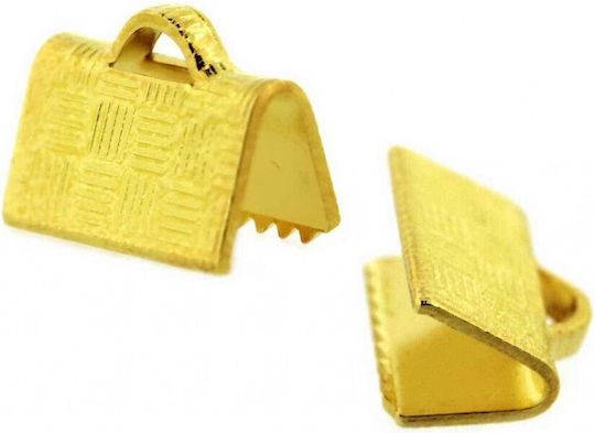 Brünierter Terminal Band Gold 10x6mm 30Stück