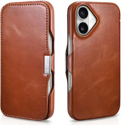 iCarer Folio Back Cover Leather Waterproof Brow...