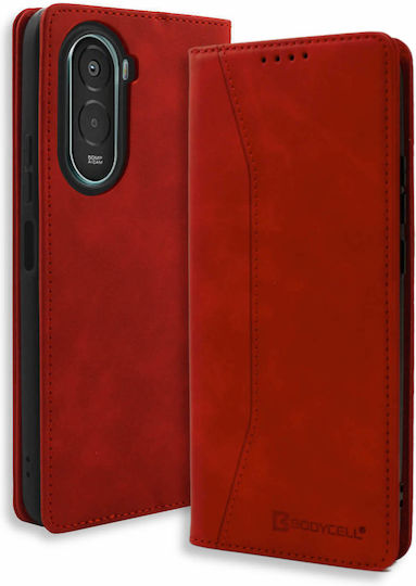 Bodycell Book Δερματίνης / Δερμάτινο Κόκκινο (Xiaomi Poco M7 Plus)