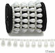 Plastic Pearl Pattern Drop 11mm 233100272 White 1 Meter