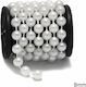 Plastic Pearl Pattern 8mm 233100208 White 1 Meter