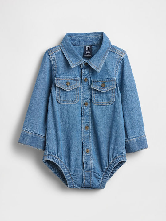 GAP Babystrampler Langärmliges Dark Wash