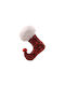 Gnome Boot Hanging Ornament Boot Red with Spangly