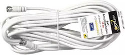 Cablu Coaxial Sat Tvs Heitech At60 *9002147 16037-ro Dc 10 M Conector F la Conector F Alb