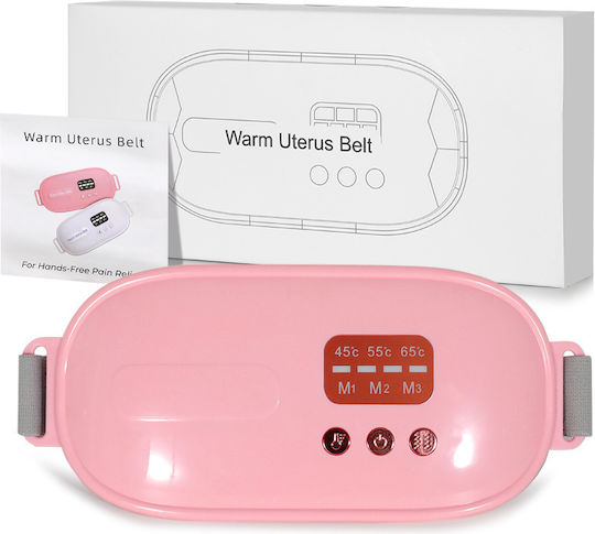 Arvada Relief Ng01 Dispozitiv de Masaj cu Încălzire Lombară pentru Ameliorarea Durerilor Menstruale 3 Niveluri de Încălzire și Vibrație Abdomen Spate Inferior Portabil cu Baterie Roz