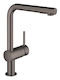 Grohe Minta Kitchen Faucet Counter with Pull-Out Spray Grey