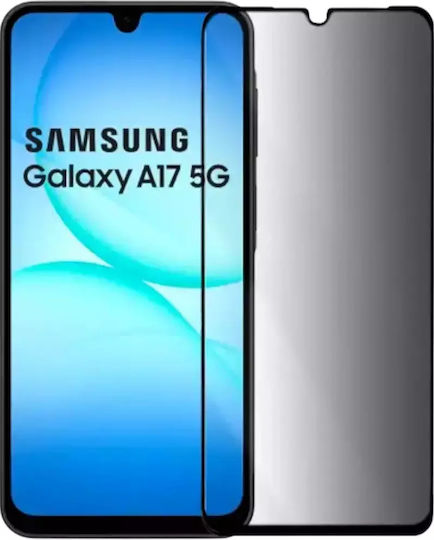 3D Vollkleber Privatsphäre Vollflächig gehärtetes Glas Schwarz (Galaxy A17)
