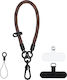 0.8cm Κορδονι Λαιμου Θηκη Κινητου 40cm Brown-black