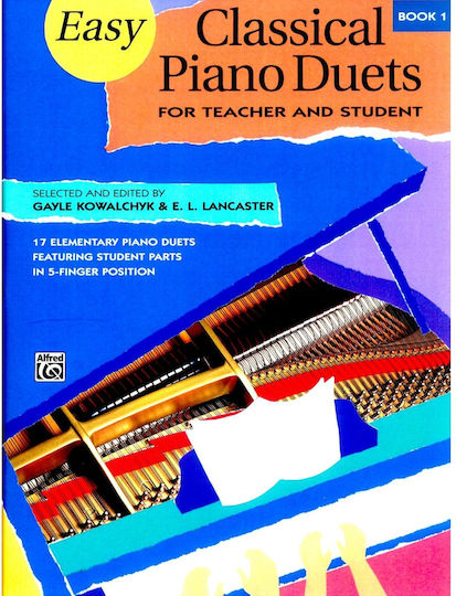 Alfred Easy Classical Piano Duets Tecaher & Student Book 1 Selected & Edited By Gayle Kowalchyk & E L Lancaster
