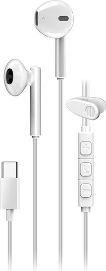 Genius HS-M366 In-Ear Freisprecheinrichtung Kopfhörer mit Stecker USB-C Weiß