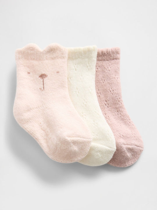 GAP Șosete pentru Copii Dull Rose 3 Perechi