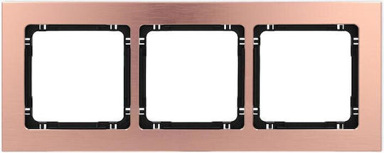 Deco Universal Frame Triple Brushed Aluminium Frame Copper Bottom Black 9-12-dra-3