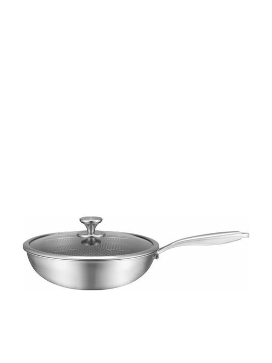 Edenberg Pan With Lid made of Stainless Steel w...