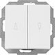 Elektro Plast Electrical Wall Switches Rolling Shutters Without Frame White