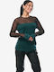 Women's Blouse with Sheerness Cypress