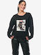 Women's Blouse Cotton Long Sleeve Black