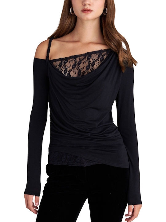Women's Blouse Drape Black