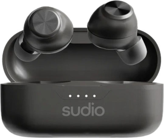 Sudio T3 In-ear Bluetooth Handsfree Ακουστικά με Αντοχή στον Ιδρώτα και Θήκη Φόρτισης Μαύρα