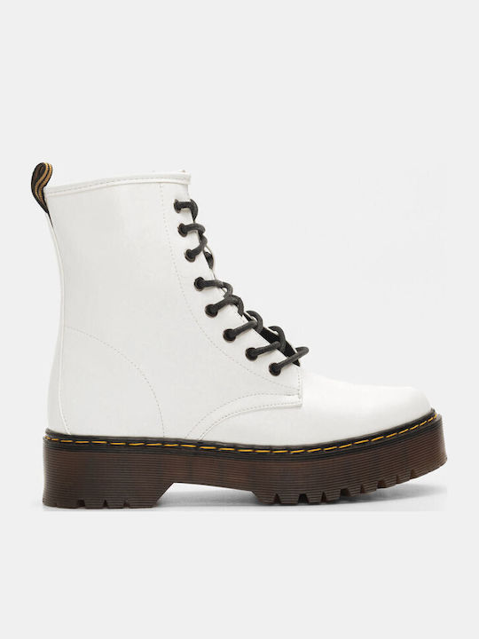 Luigi Leder Stiefeletten Damen Weiß