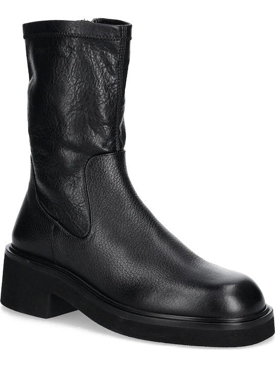 Leather Women's Ankle Boots Black